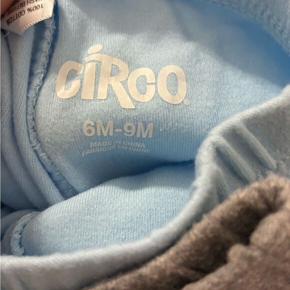 CIRCO | 4-Piece Onesies Pants Baby Set, Light Blue Grey White 6-9M - Picture 10 of 13